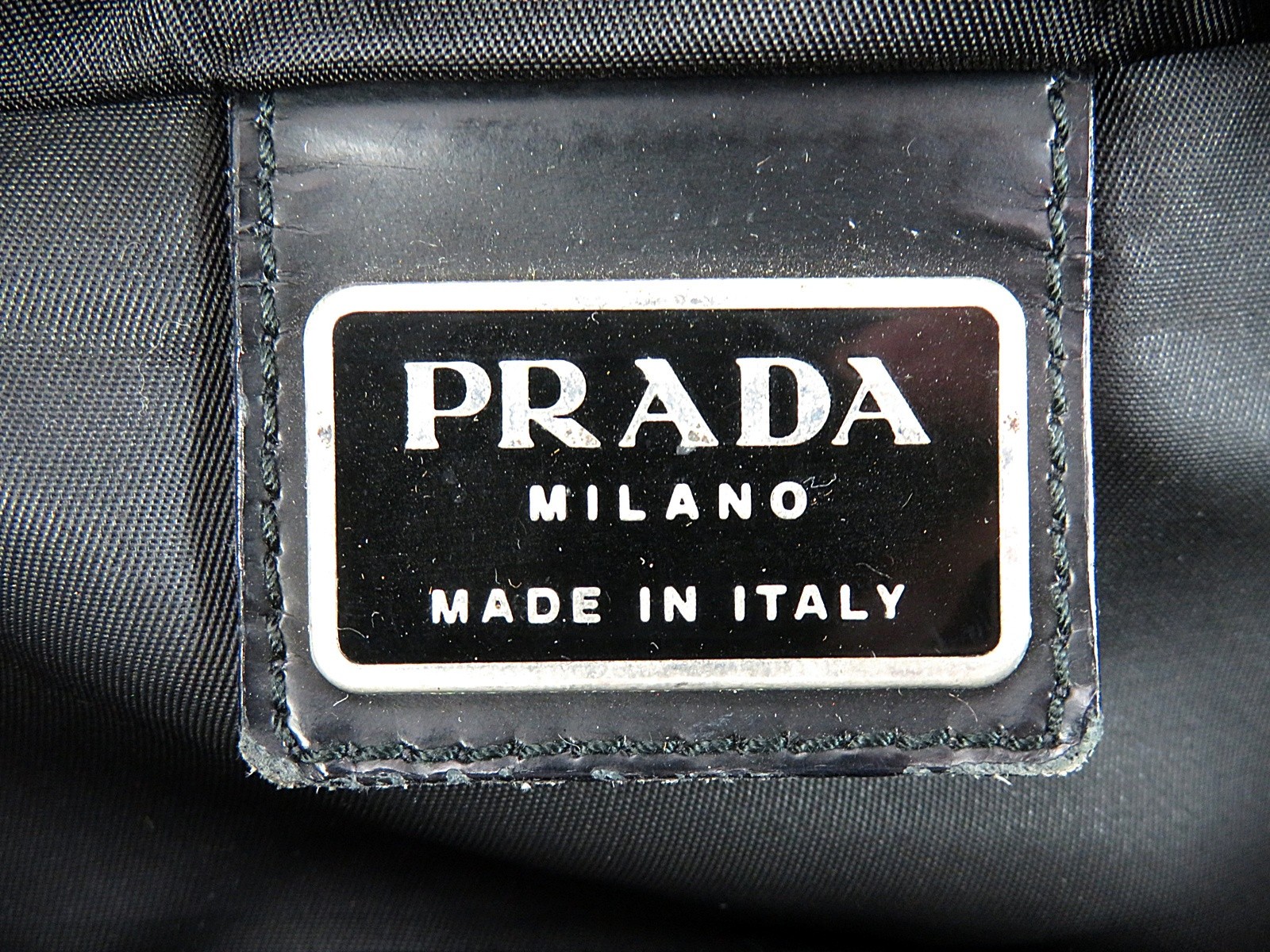 Authentic PRADA Black Nylon Small Shoulder Crossbody Bag Purse #64680