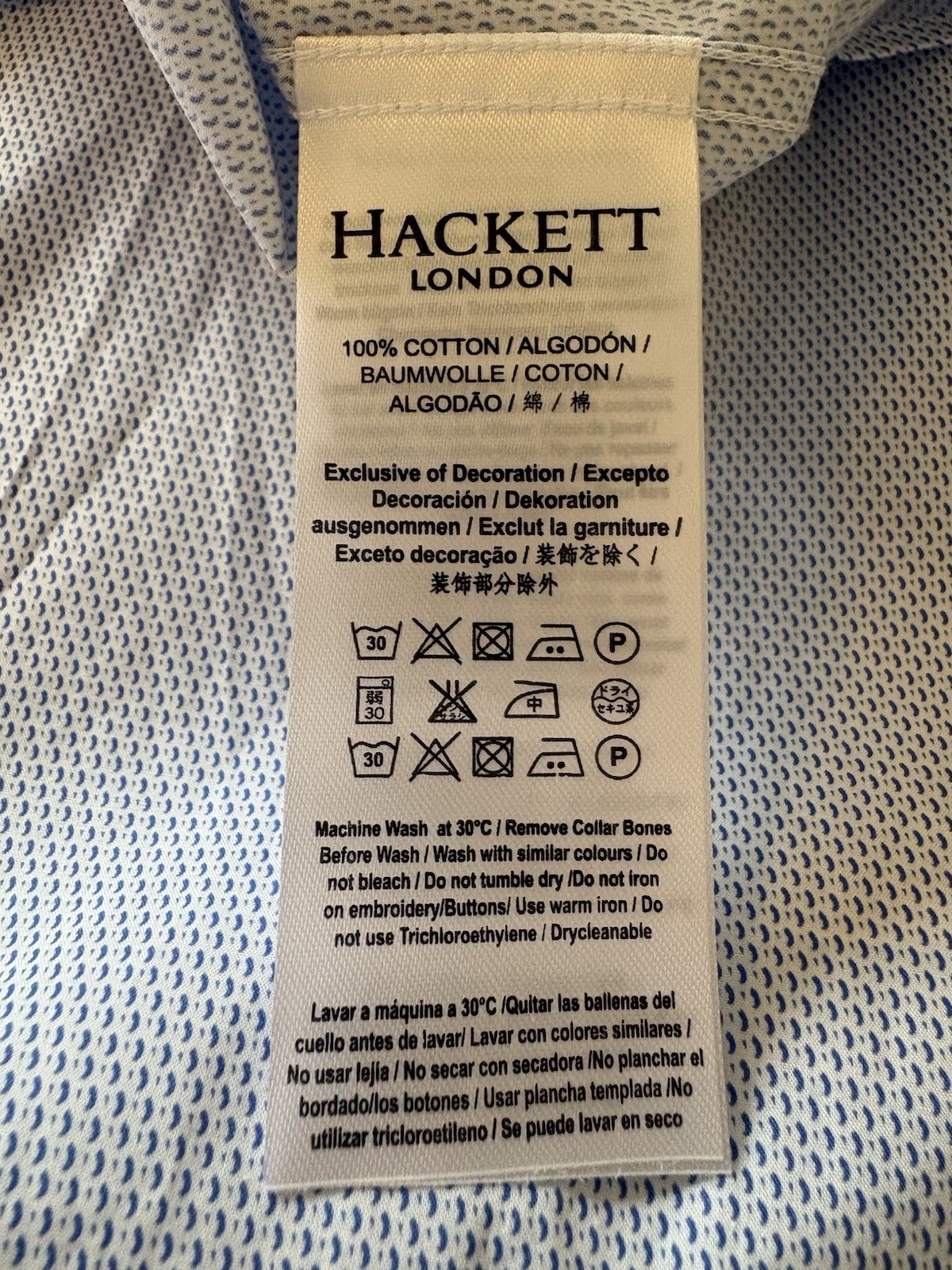NWT Hackett Mayfair Men’s Size Large Slim Fit (180/100A) Dress Shirt 135.00GBP