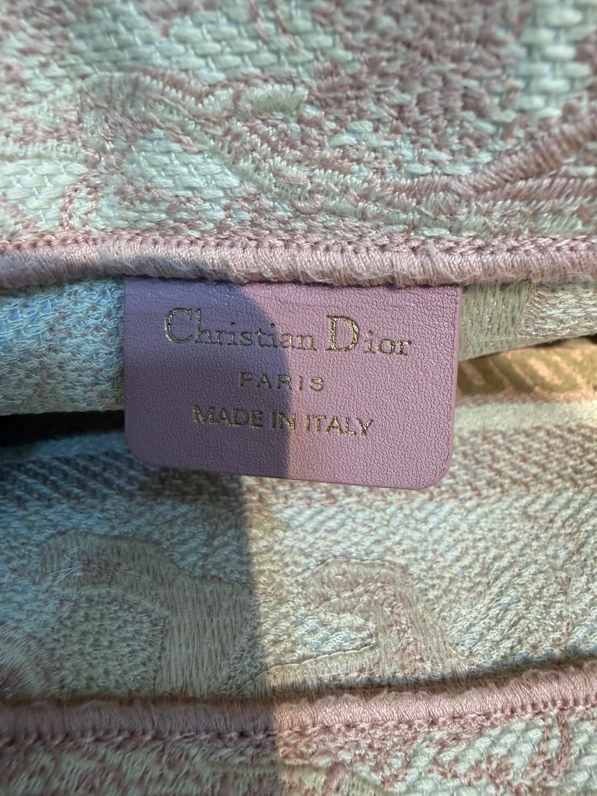 Christian Dior Medium Book Tote Pink Toile de Jouy Sauvage Embroidered Bag