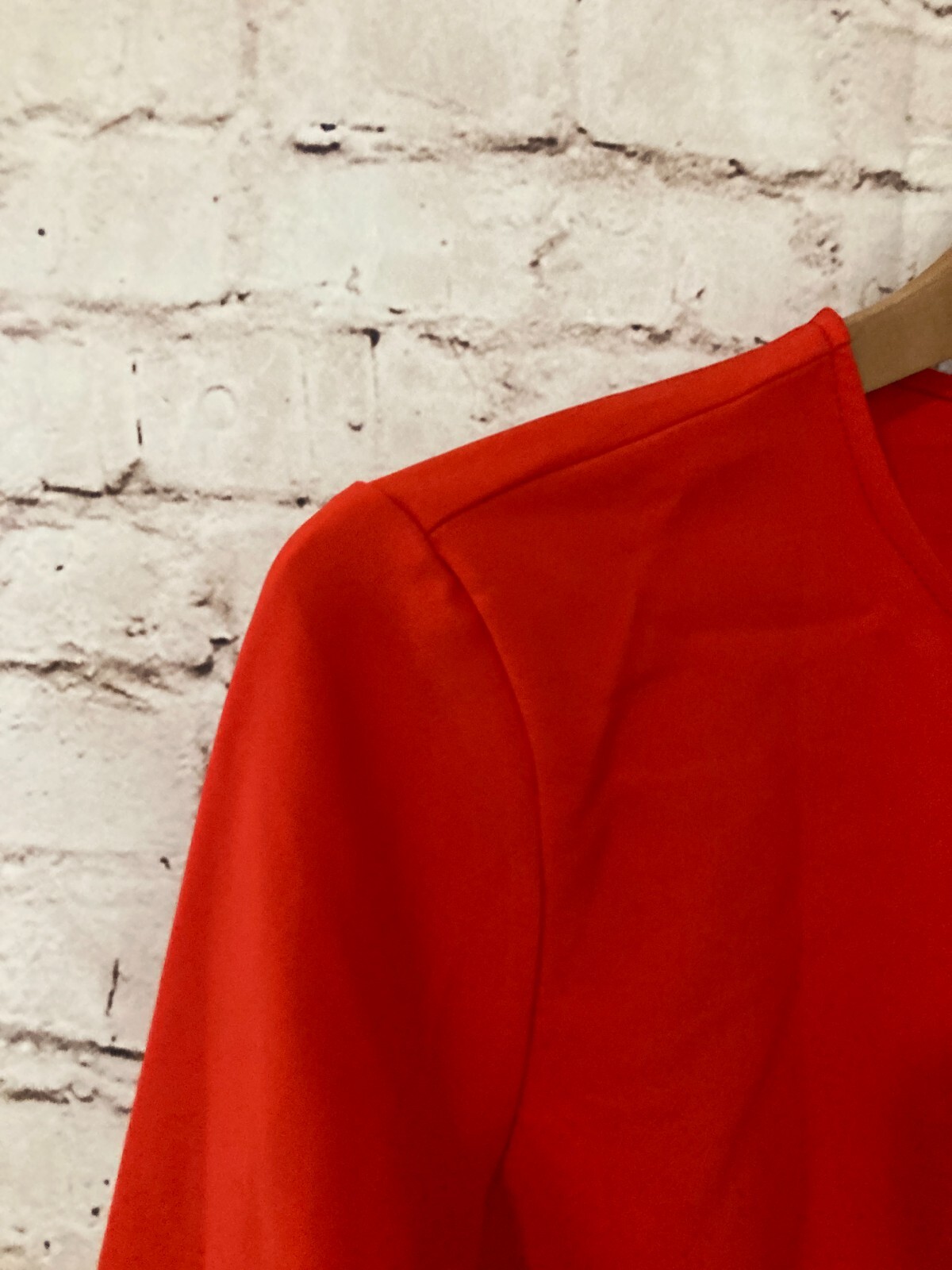 H&M Crop Top Womens Large Red Open Tie Up Front Ultra Cropped Conscious Choice