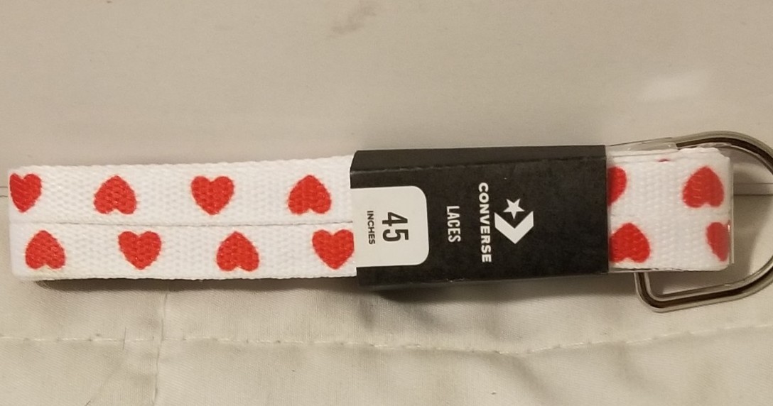 Converse Red Heart ❤️ Print Valentines Shoe Laces 45 inches