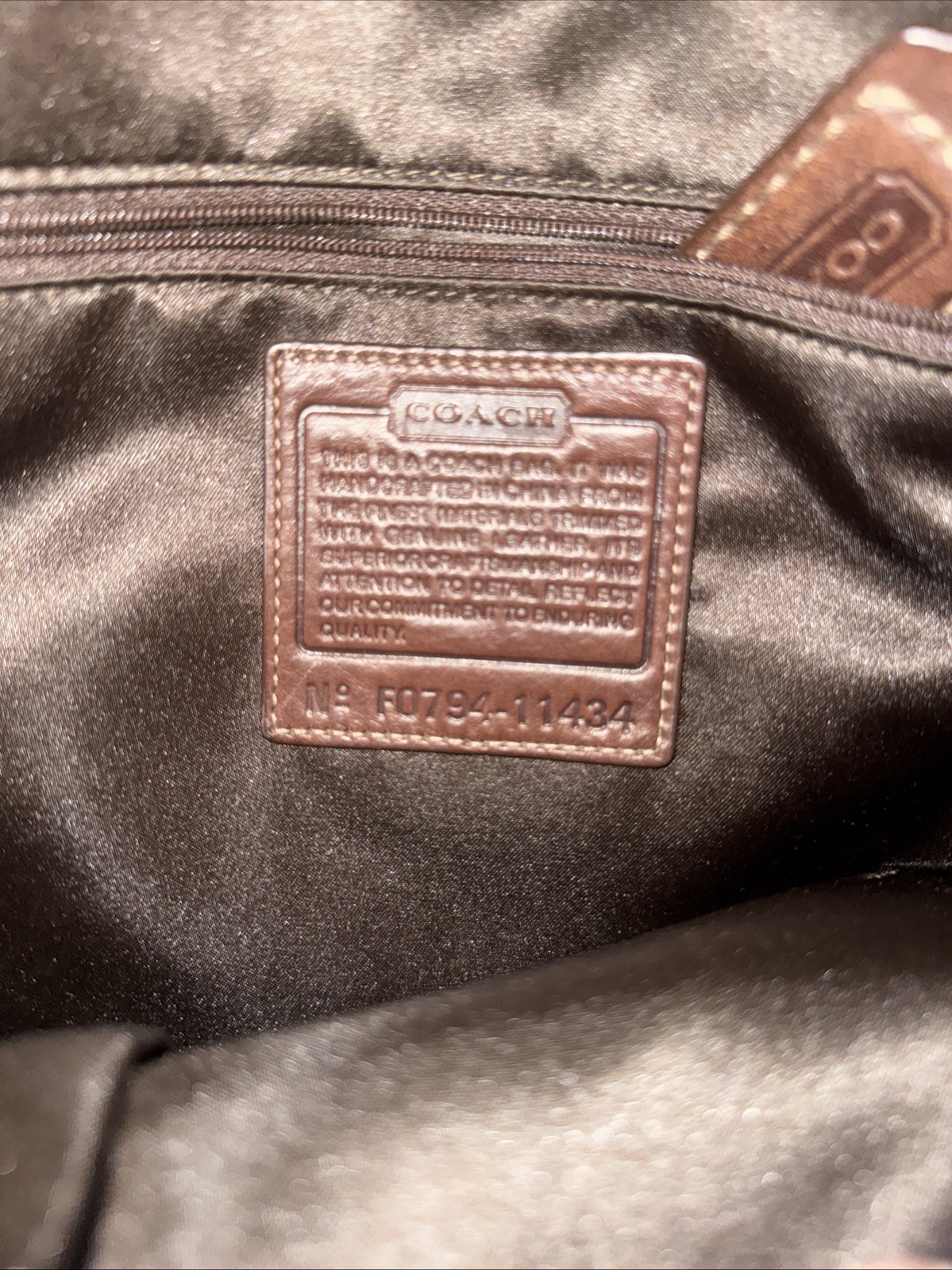 Coach BLEEKER Signature Brown Canvas & Leather Flap Shoulder Bag 11434