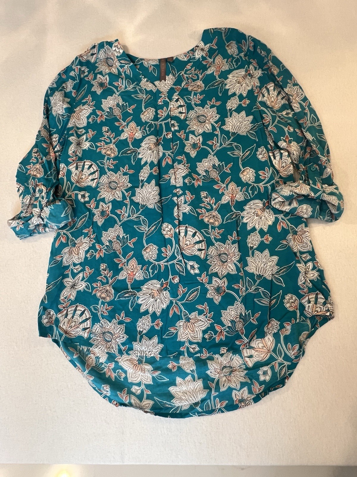 BRINA & EM Women’s Lightweight Long Sleeve Tunic Top, Size Large