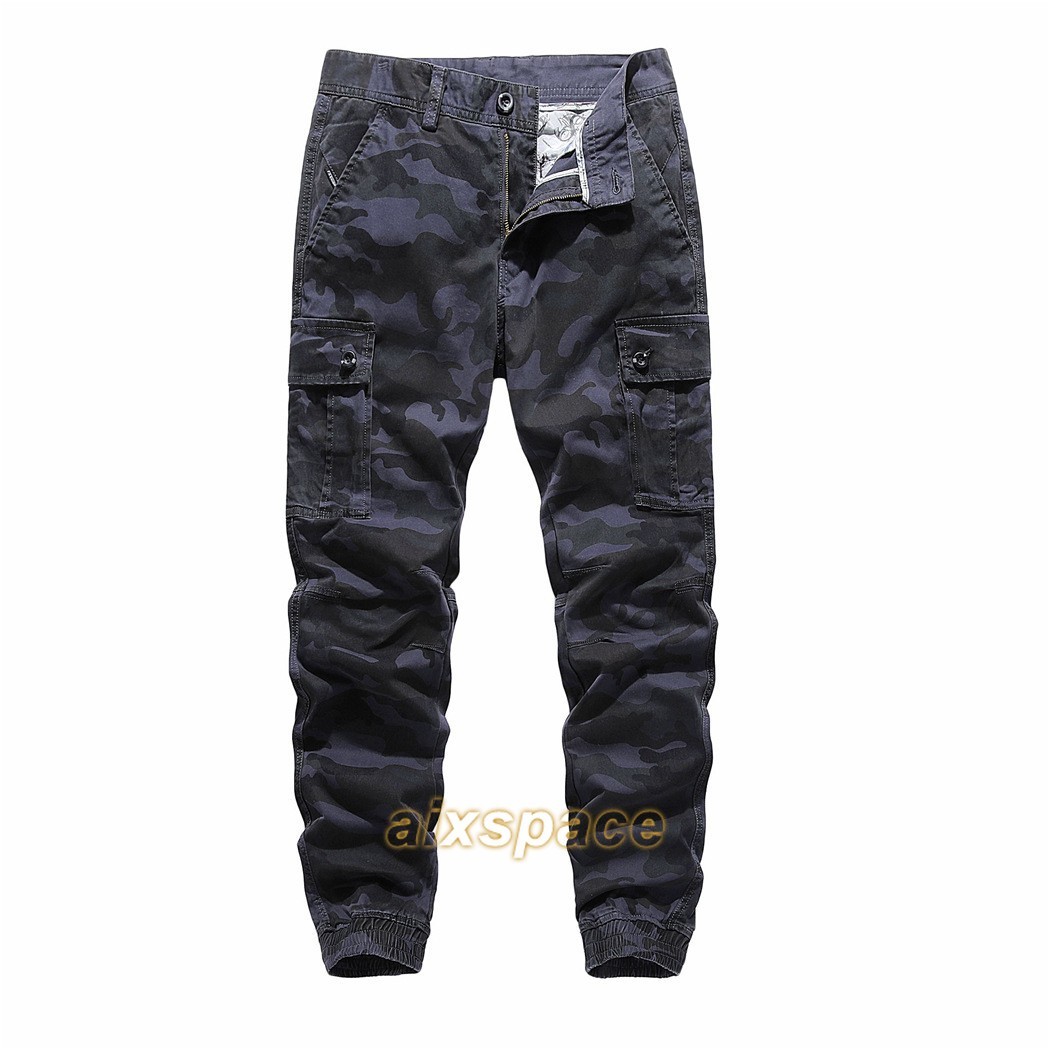Men’s Casual Long Pants Cargo Cotton Spring Camouflage Outdoor Sport Trouser Hot