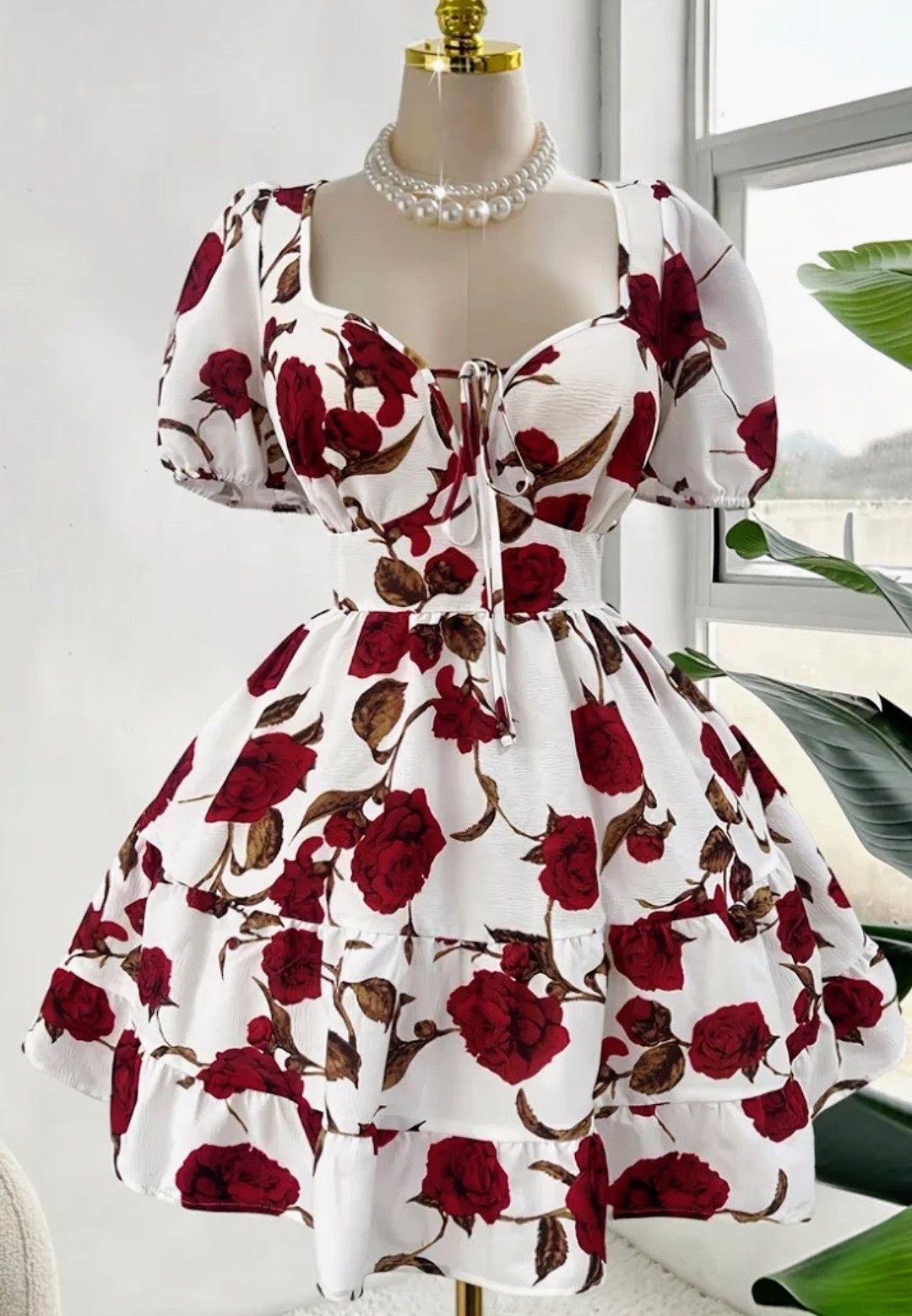 Rose Printed Dress