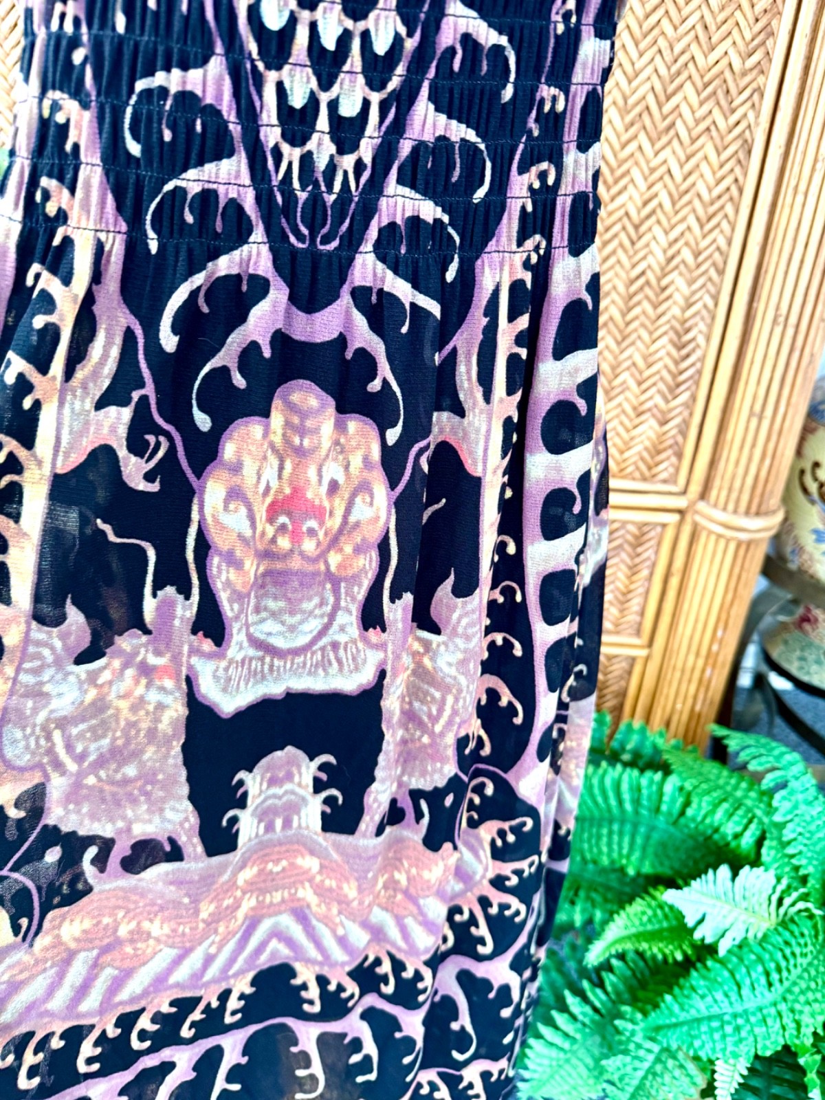Y2k Vtg Rare Vivienne Tam Water Dragon Dress sz S/M