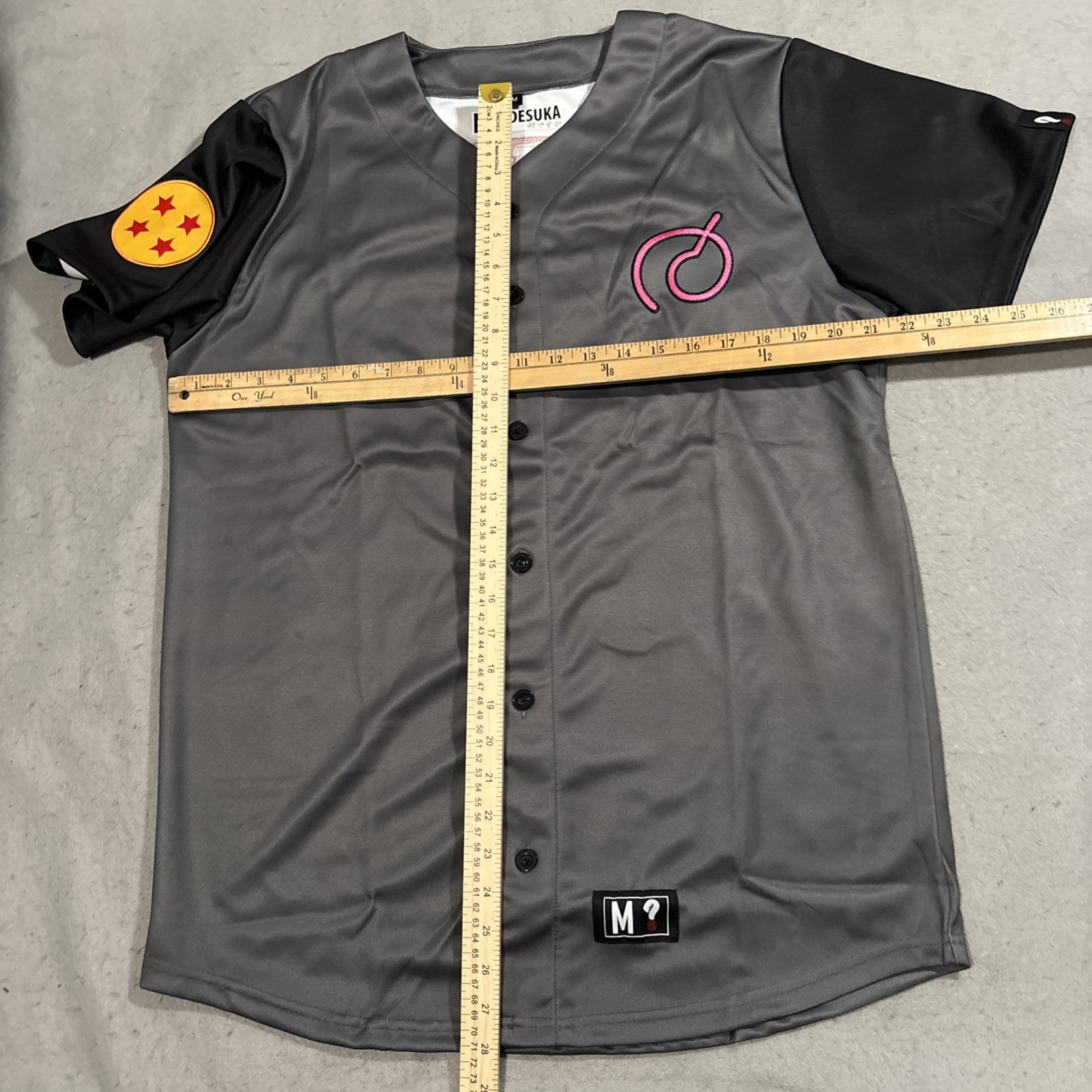 Dragon Ball Z Saiyan Baseball Jersey Nandesuka Size Medium Anime