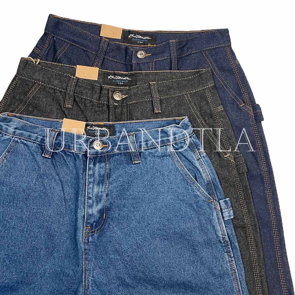 Men’s Loose Fit Carpenter Jean Shorts Baggy Work Shorts Size 30-44 Kno Betta