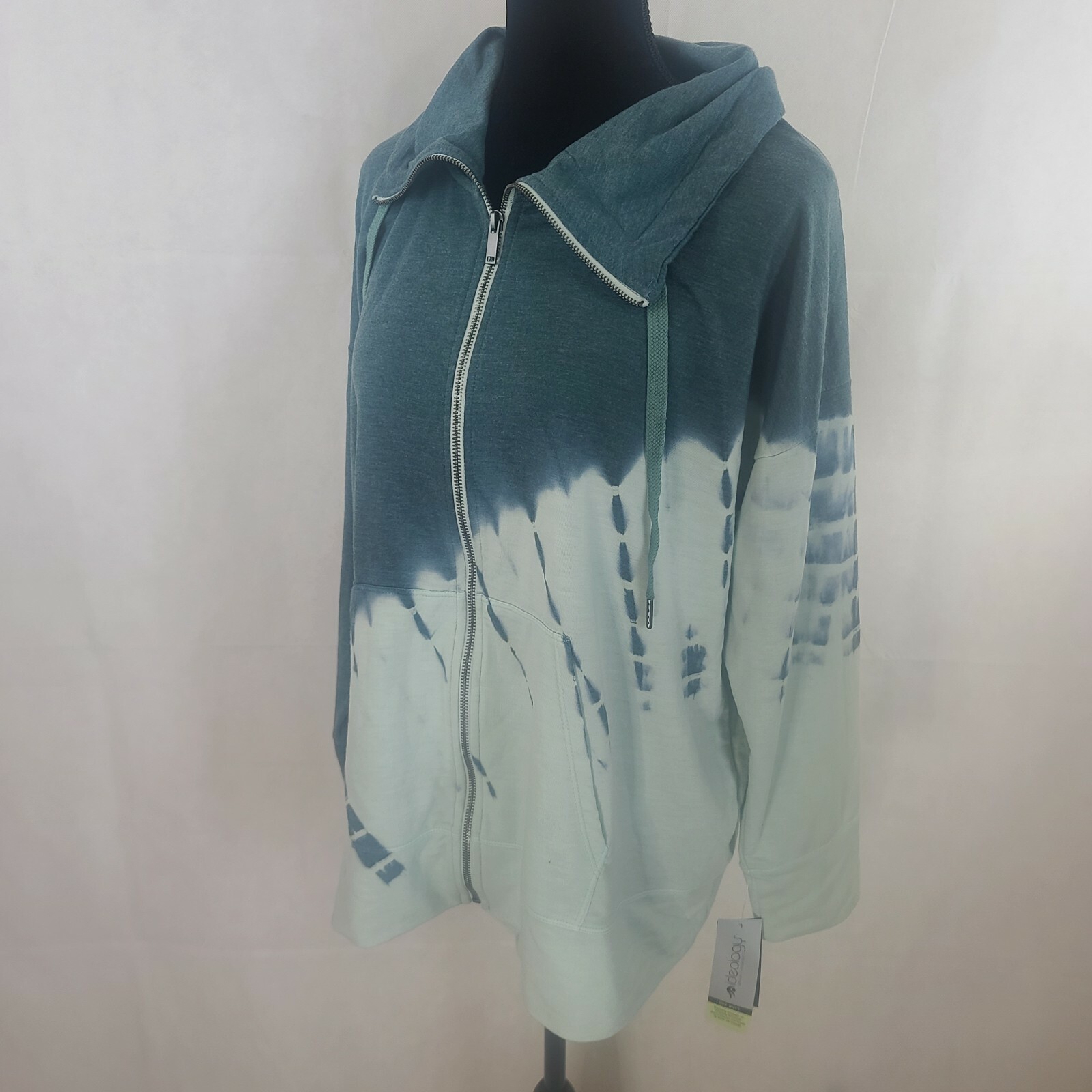 Ideology Womens Off Duty Zip Activewear Light Jacket Green