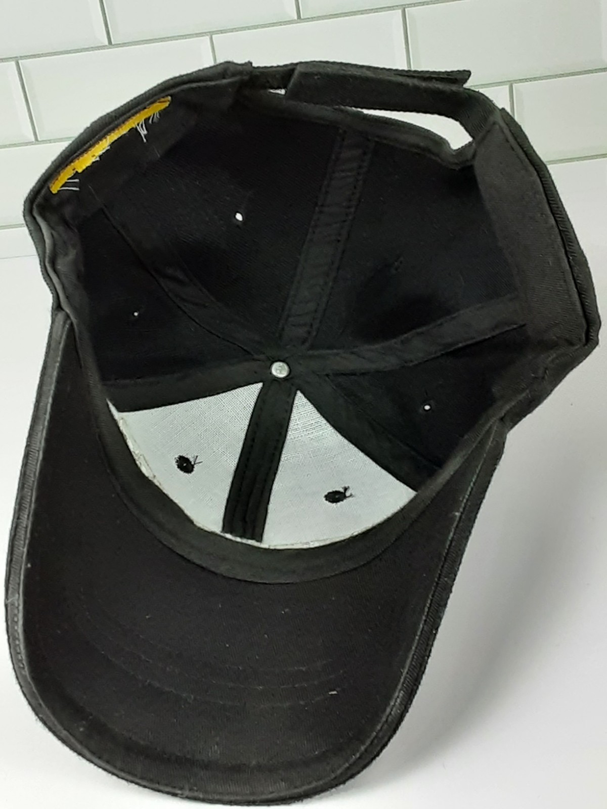 No Brand Baseball Cap Black Detective In White Embroidery Hook And Loop