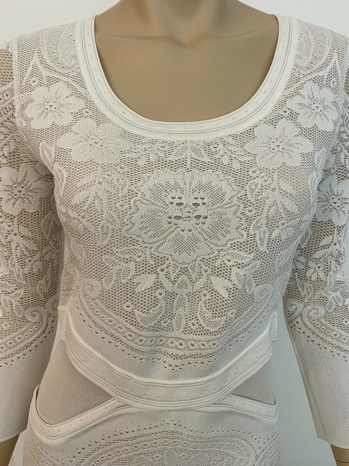 NWT Roberto Cavalli TULLE EMBROIDERED COCKTAIL DRESS IT40 US4 $4000