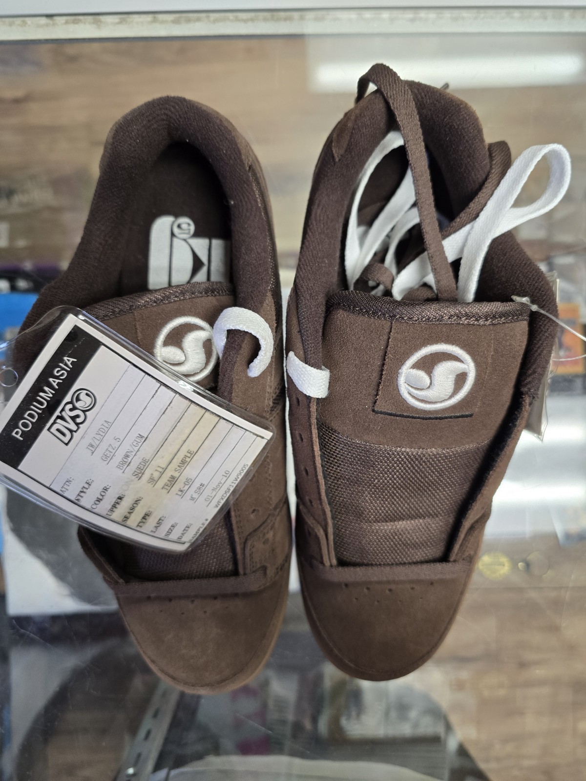 Vtg DVS Kerry Getz 5 Shoes Brown Sample Skate Skateboarding Size 8.0