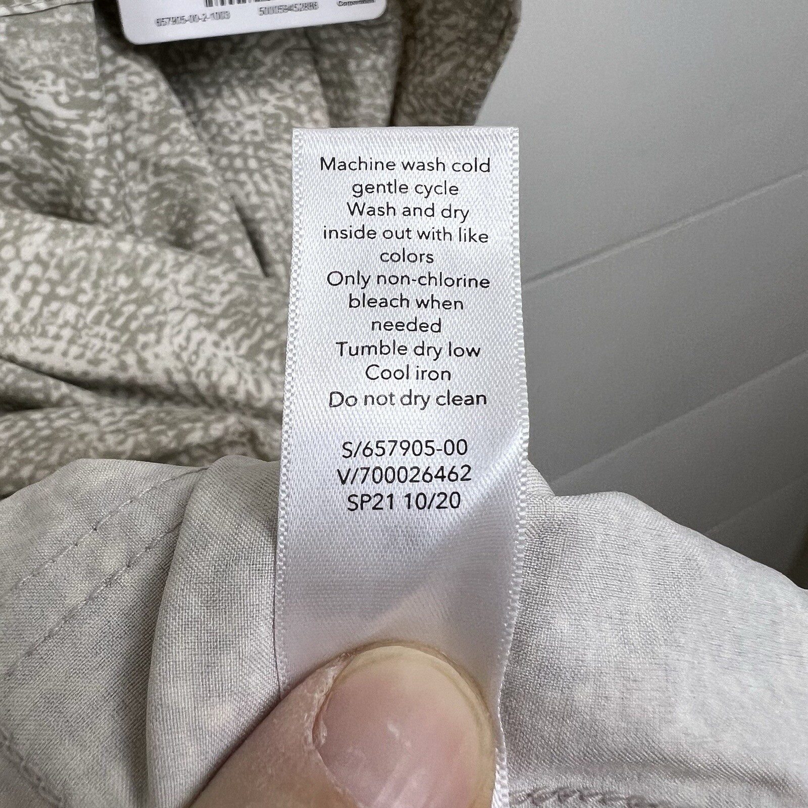 NWT Athleta Zuma Printed Shirtdress Women 3X Grey Featherweight Stretch UPF