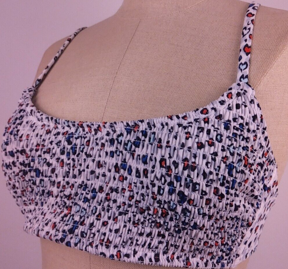 Xhilaration Ladies Colorful Nylon Heart Design Swim Top Size L (51)