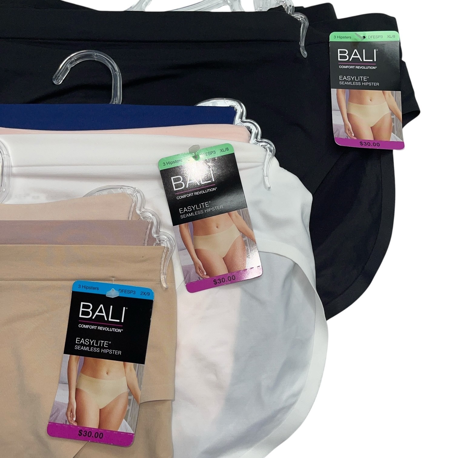 Bali Hipster Panties Easylite Seamless Smooth Comfort 3 Pair Underwear DFESP3
