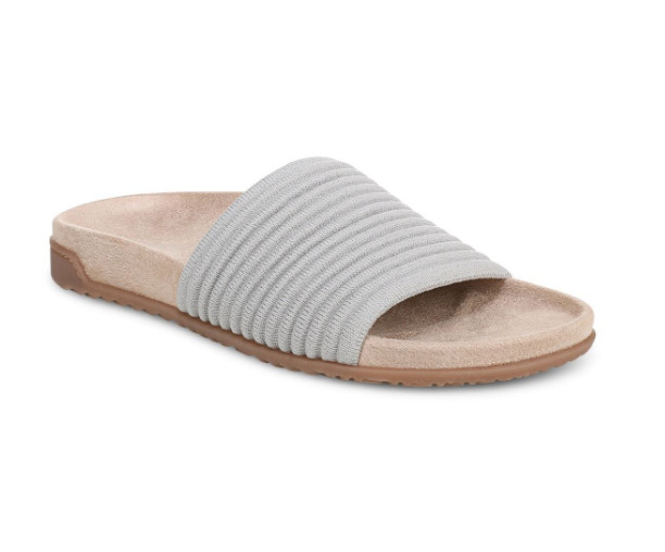 VIONIC Women’s Evie Knit Slide Sandal, Vapor Silver (NEW WT)