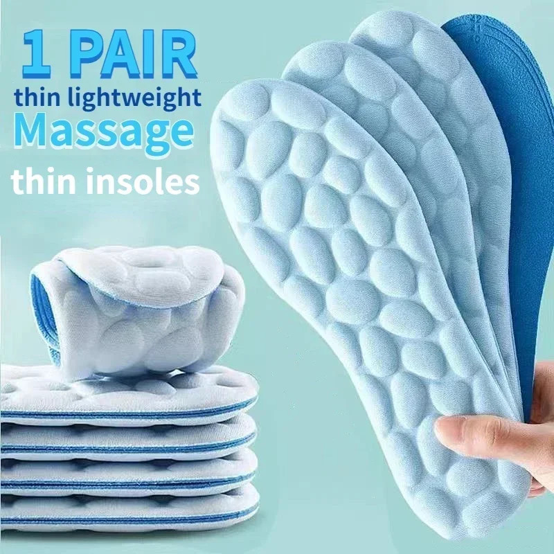 4D Massage Shoes Insoles Super Soft Latex Sports Insole for Feet Running Basket