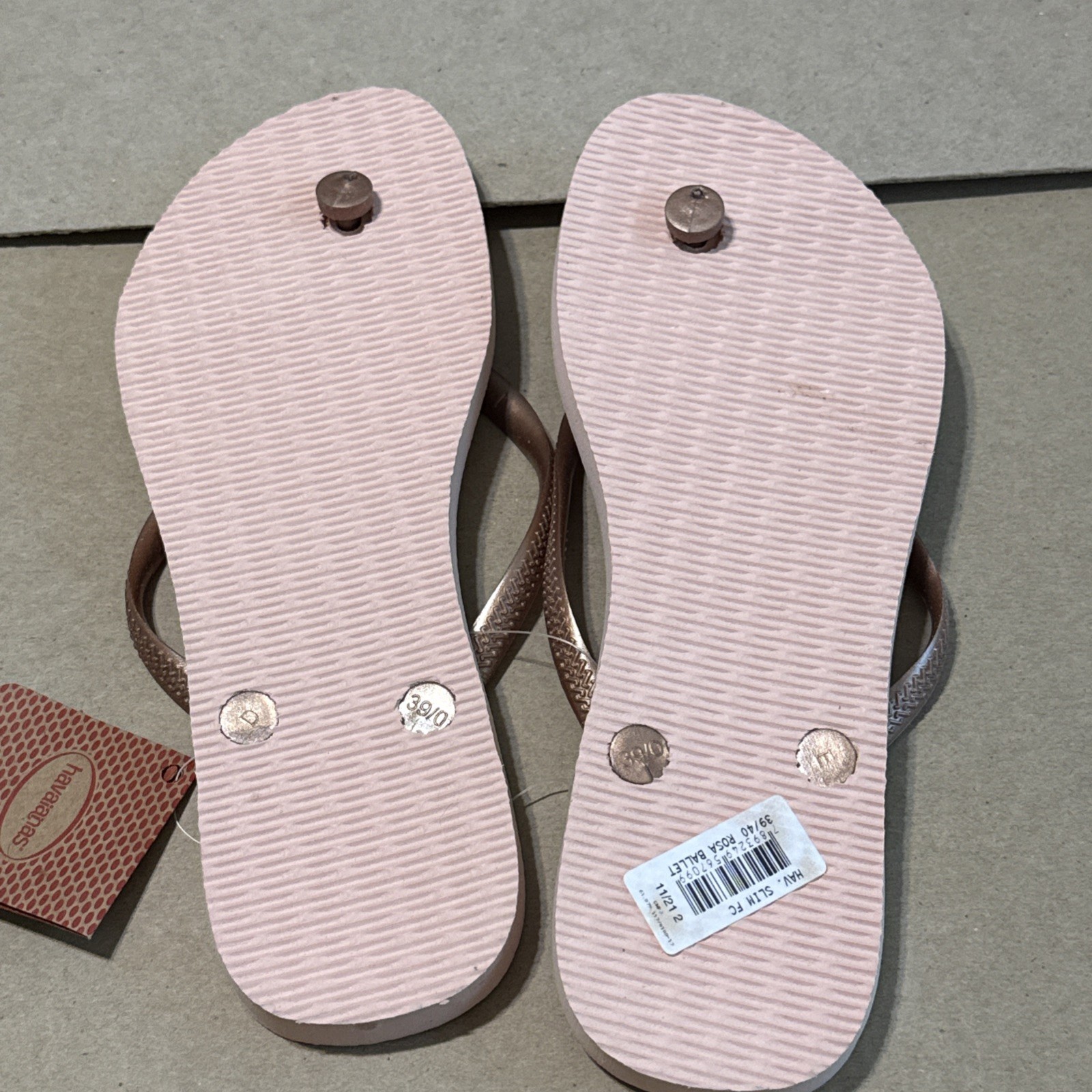 Havaianas Slim Rose Pink Flip Flops EU 396/40 – New