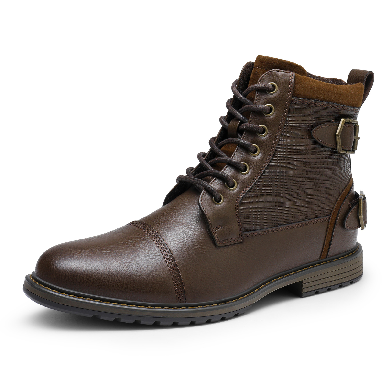 Men Motorcycle Boots Combat Riding Oxford Dress Chelsea Leather Shoes