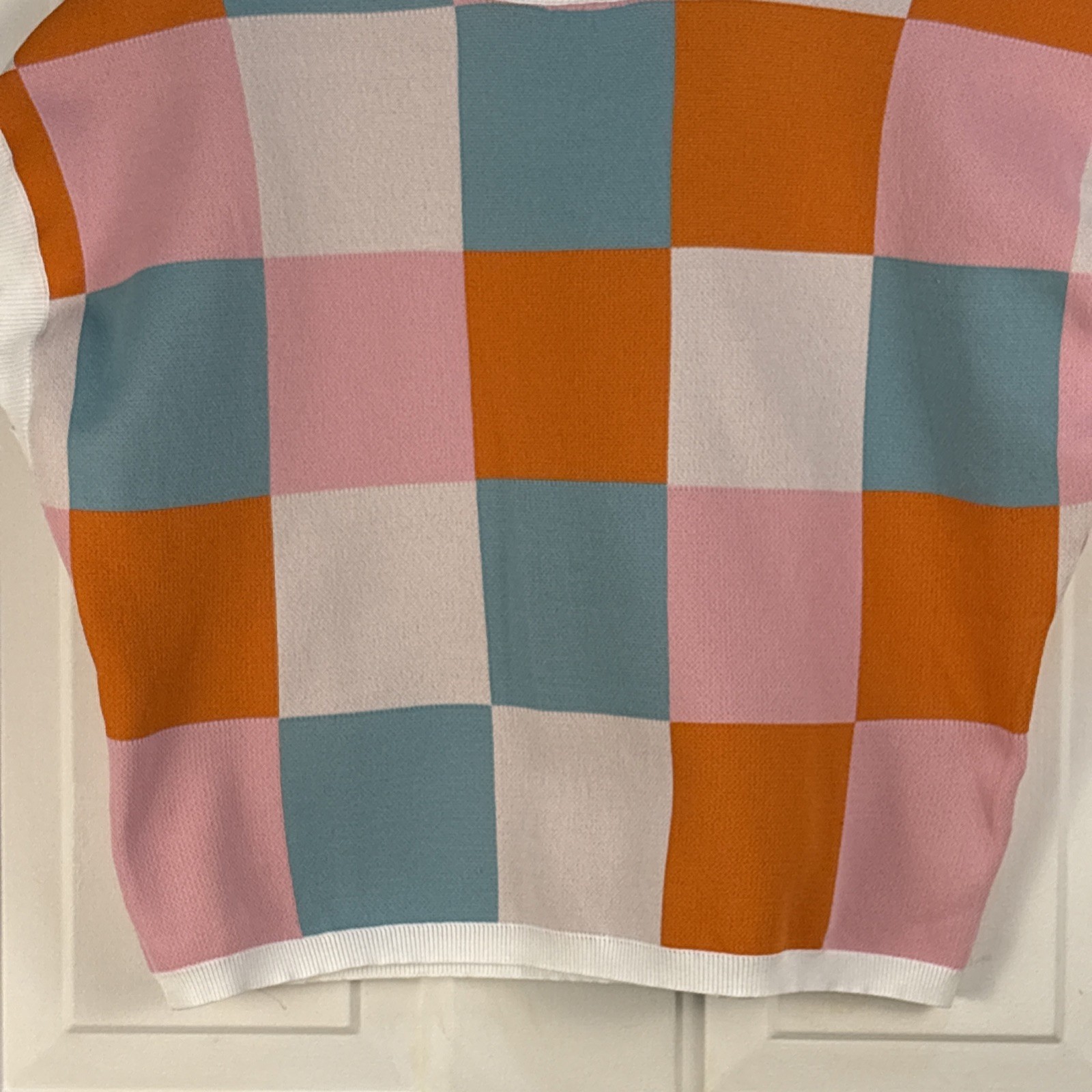 Retro 50s Style Colorful Checker Crop Top