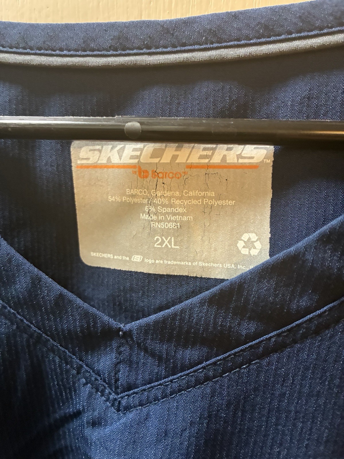 Skechers by Barco Navy Solid Unisex Medical Scrub Set Top & Pants Size 2XL