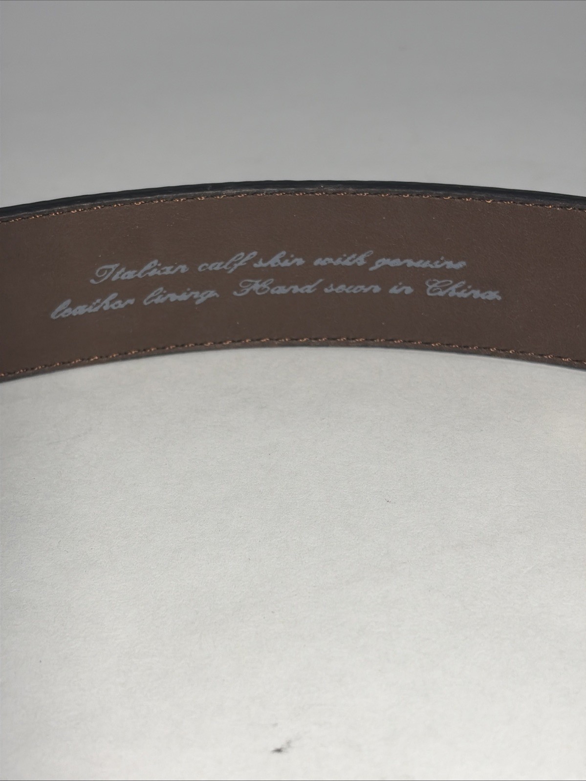 Luciano Bocelli mens belt 45 inches, size 36 Italian calf skin
