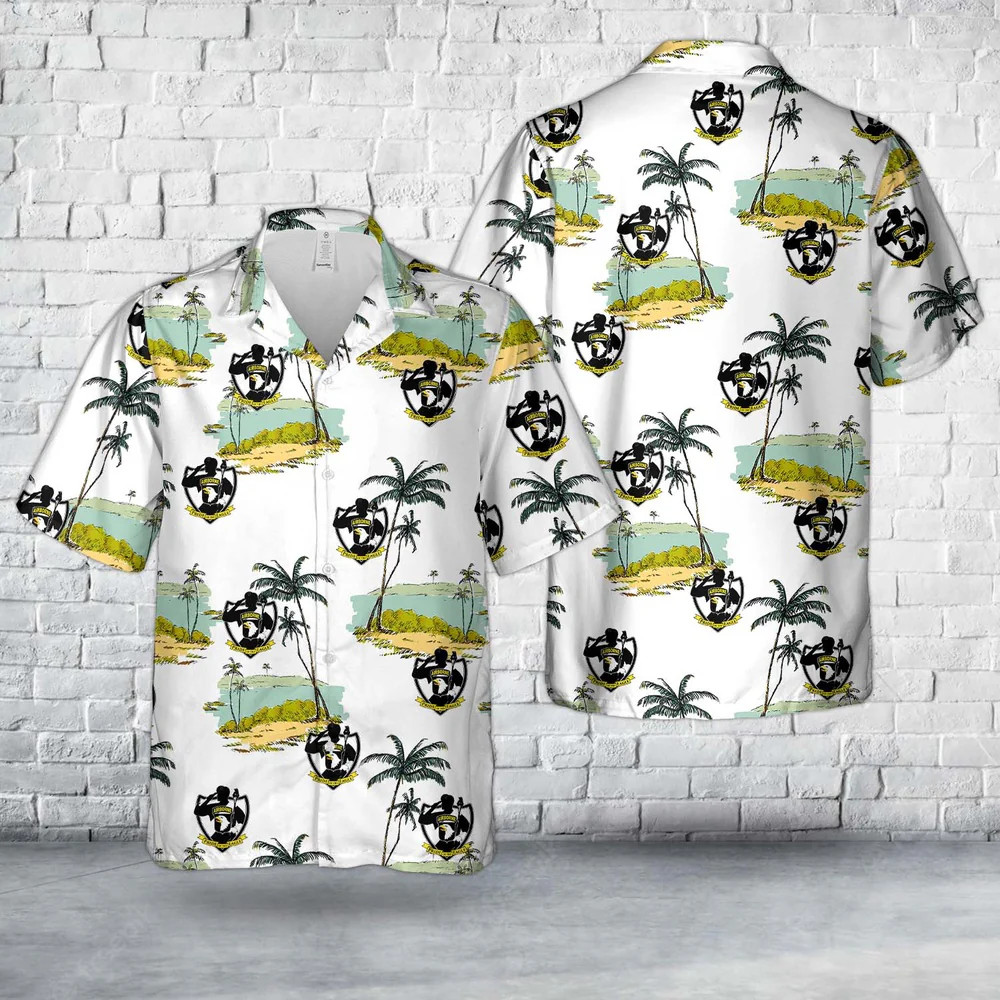 Army Hawaiian Shirt, Us Army 101St Airborne Division (Air Assault) Band Hawaiian