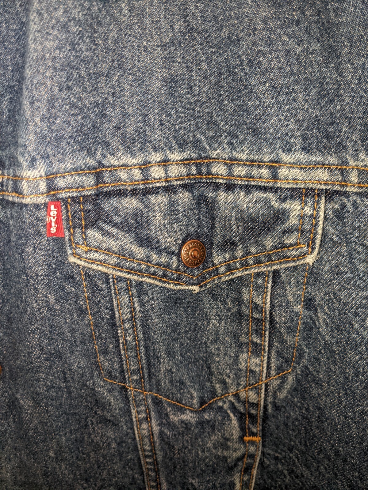 Levi’s San Francisco XL Jacket Dark Denim Sharpa Lined Vintage Winter