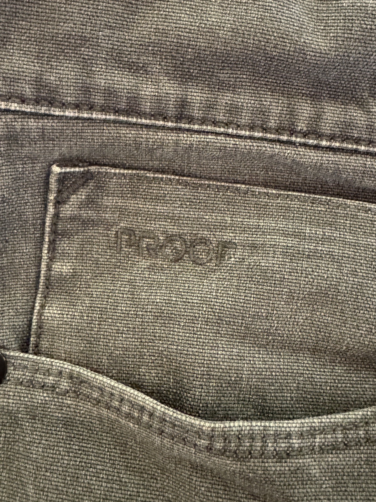 Proof Rover Pants Men 33 X 30 Slim Fit Gray Canvas Five Pocket Straight Jeans