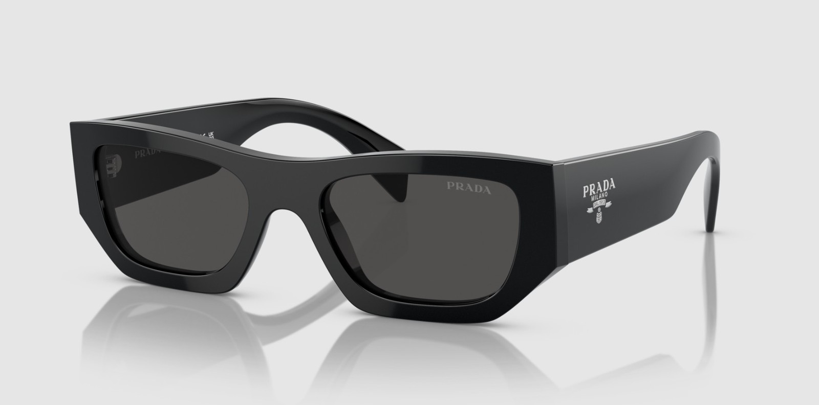 PRADA PR A01S 16K08Z Black Dark Grey 53 mm Unisex Sunglasses