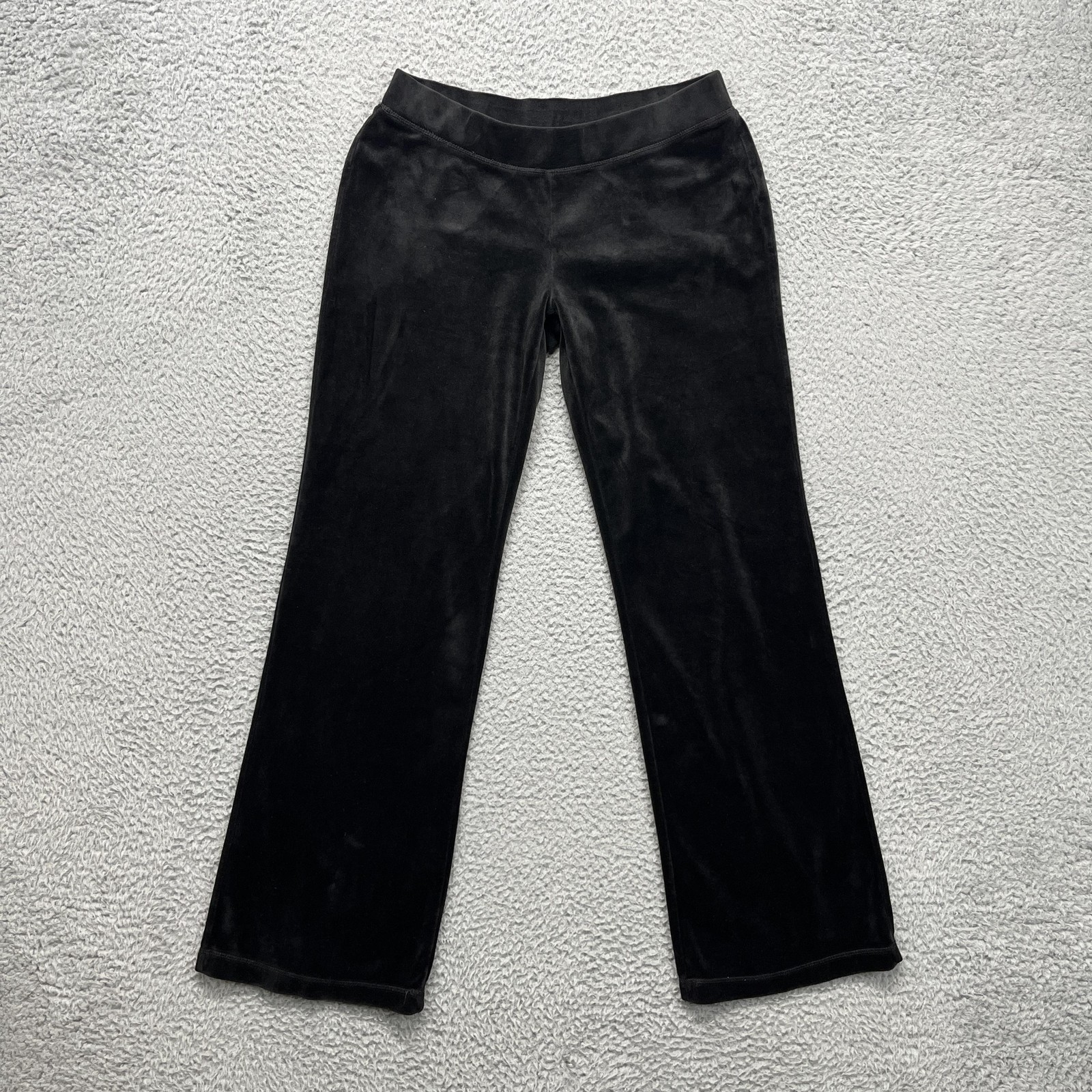 Juicy Couture Velour Sweatpants Womens Medium Black Rhinestone Juicy Logo Lounge