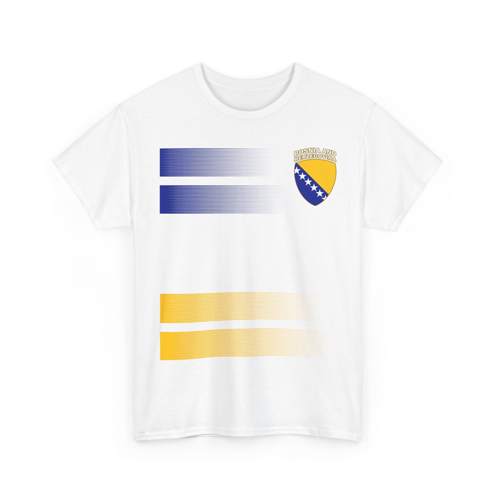 Bosnia and Herzegovina Flag Soccer Tee, Bosnian or Herzegovinian Soccer Shirt