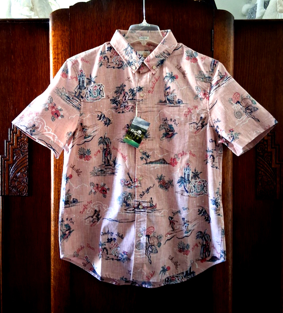 Reyn Spooner Men’s ” HAWAII 1959″ NWT TAILORED FIT Light Pink Botton Front Sizes