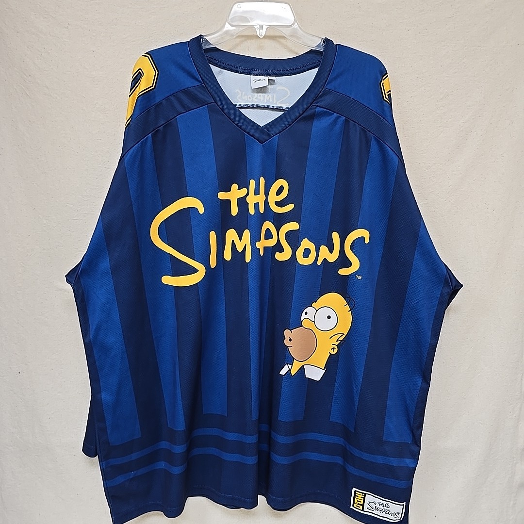 The Simpsons Hockey Jersey Double Sided Print SZ 2XL D’oh