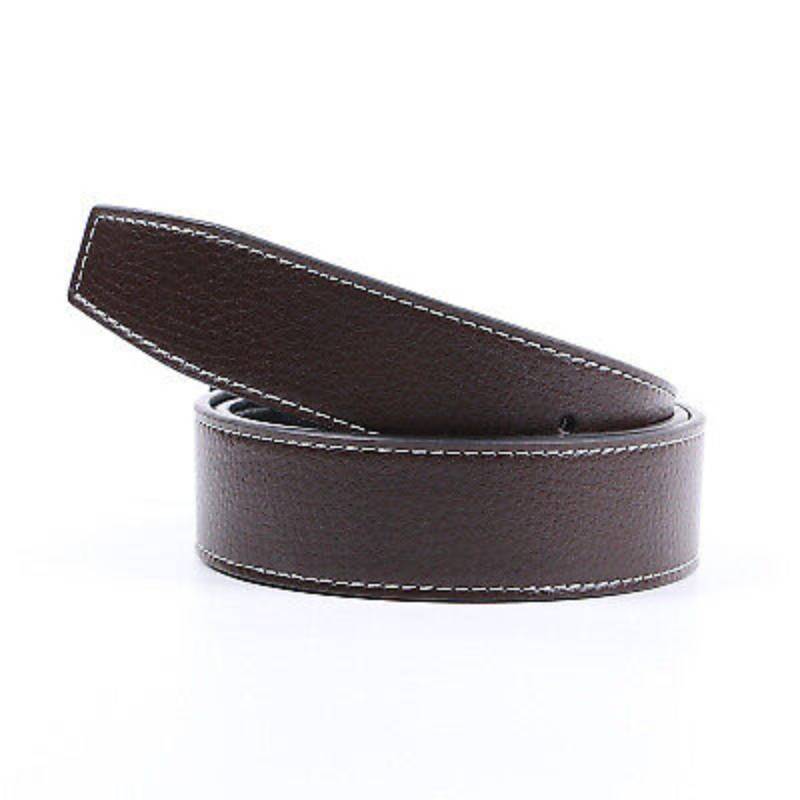 New Leather No Buckle For H 38mm Replacement Belt Men’s Strap Straps*