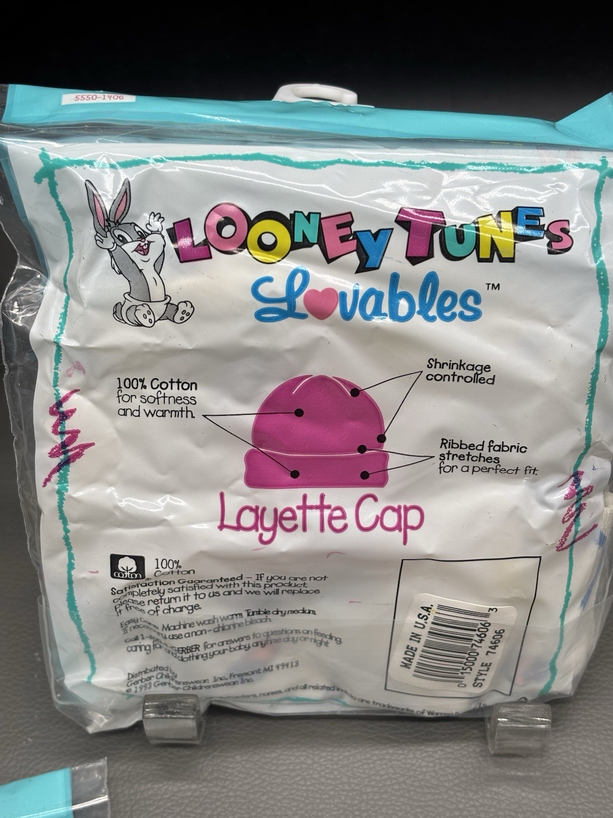 Vintage Gerber Looney Tunes Lovables Infant Gown/Layette NOS Sealed 1993/1995