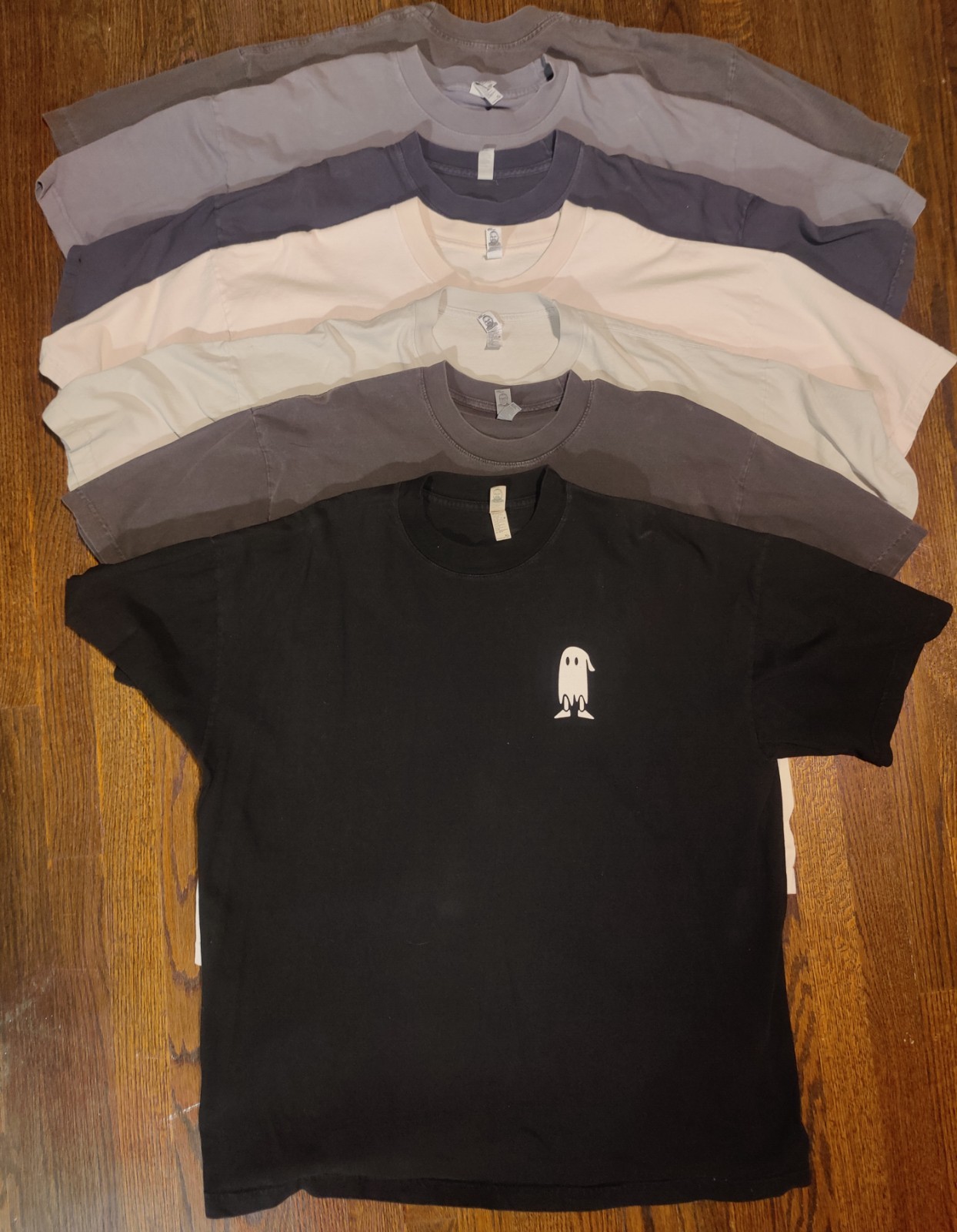Lot Of 7 Los Angeles Apparel 1801GD 6.5 Oz Heavy Weight Tees LA Apparel XL