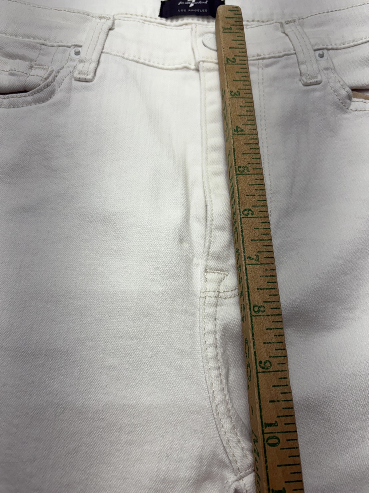 7 For All Mankind Womens Jeans 29×26 White High Waist Ankle Skinny Distressed