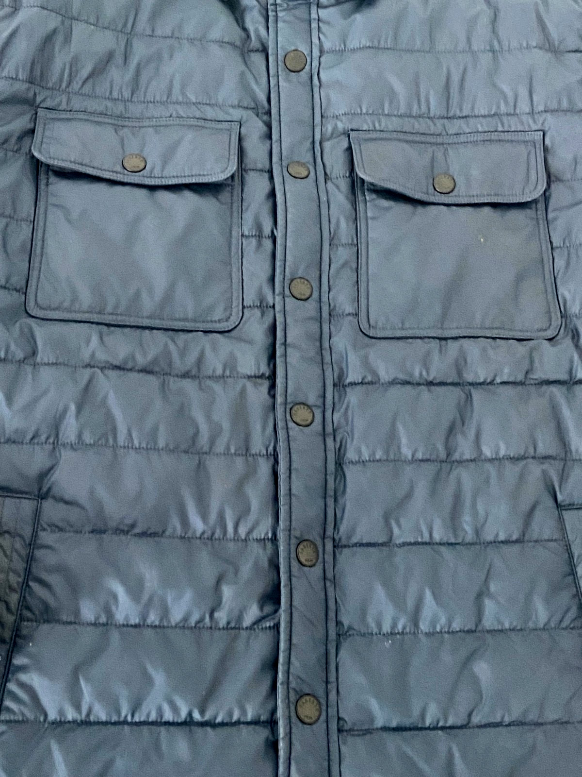 Faherty Atmosphere 100% Recycled Polyester Full Snap Quilted Jacket Size S