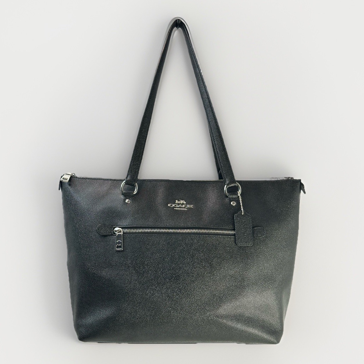 Coach Gallery Tote (F79608) Black Cross Grain Leather Bag – EUC!