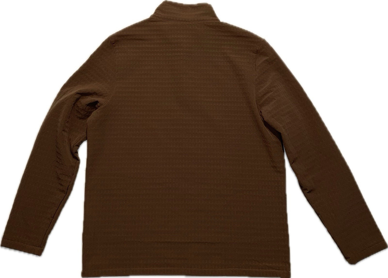 Free Fly Mens Gridback Fleece Snap Button Pullover Mustang Brown Jacket Sz L NWT