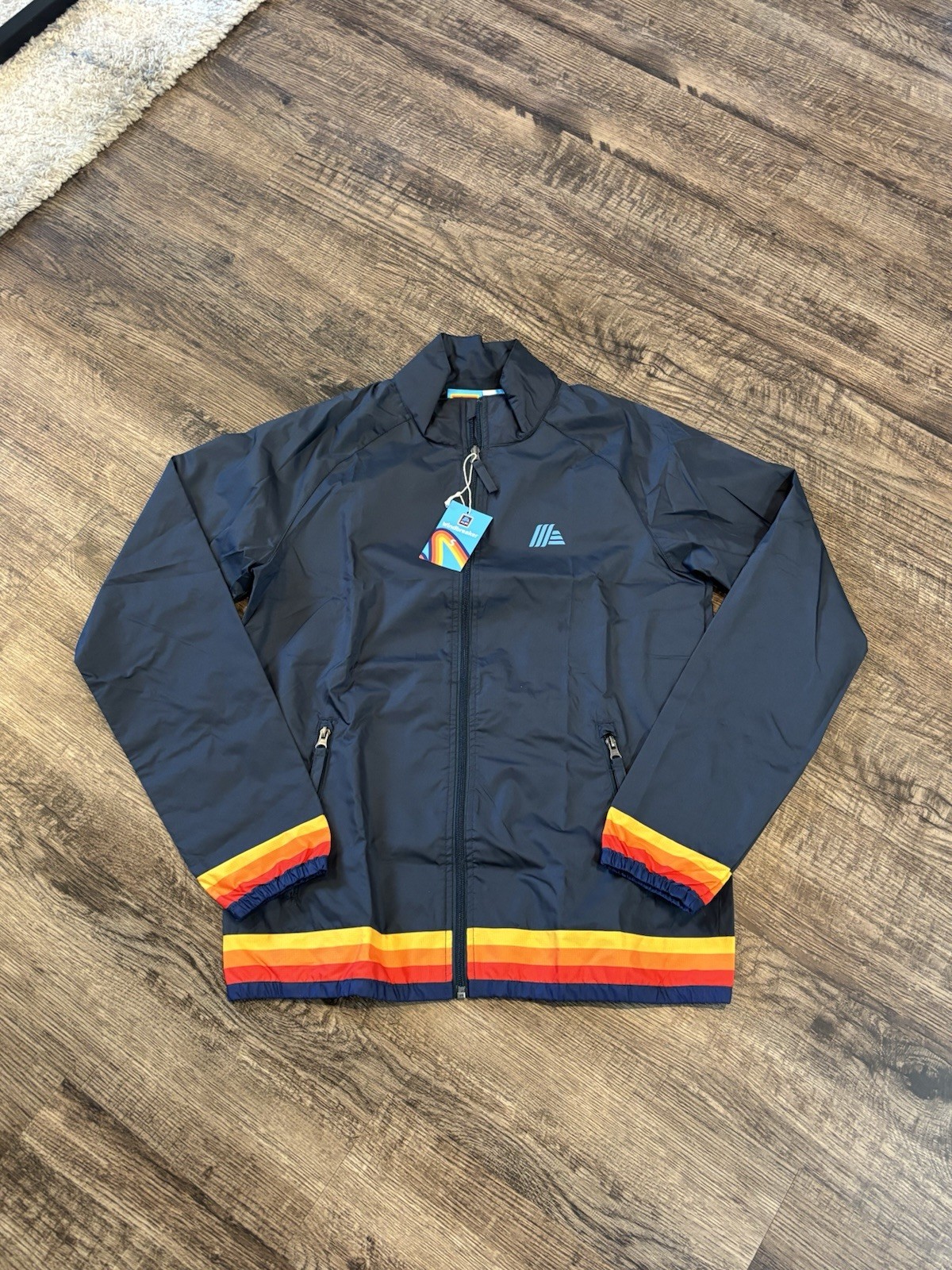 NWT ALDI Gear Navy Blue Full Zip Employee Windbreaker Jacket Sz Small
