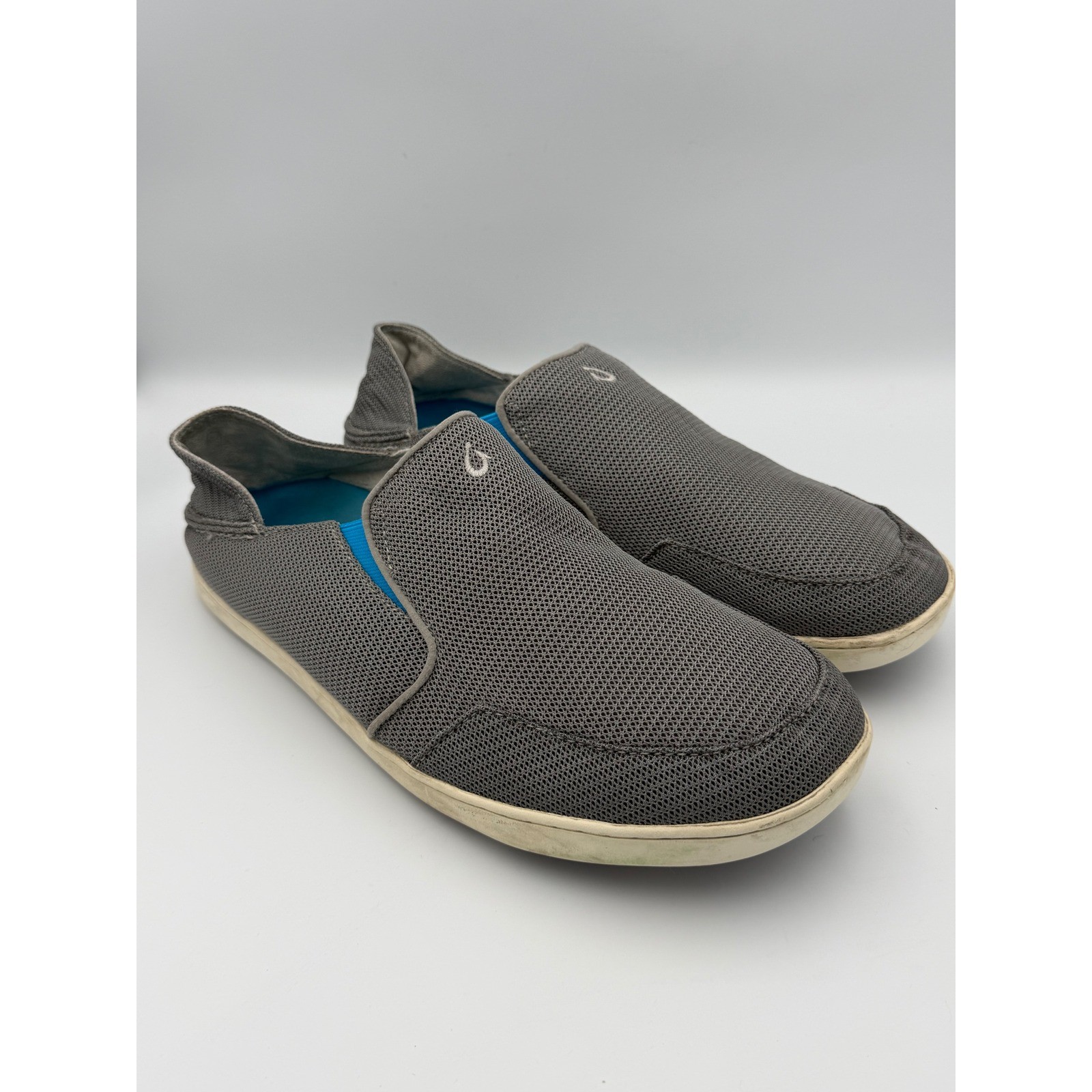 OluKai Nohea Mesh Slip On Shoes Men’s 13 Gray Drop In Heel Casual Sneakers