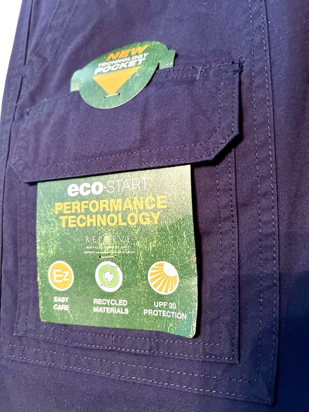 Savane Men’s Navy Blue Cargo Hiking Eco Smart Performance Shorts Size 40