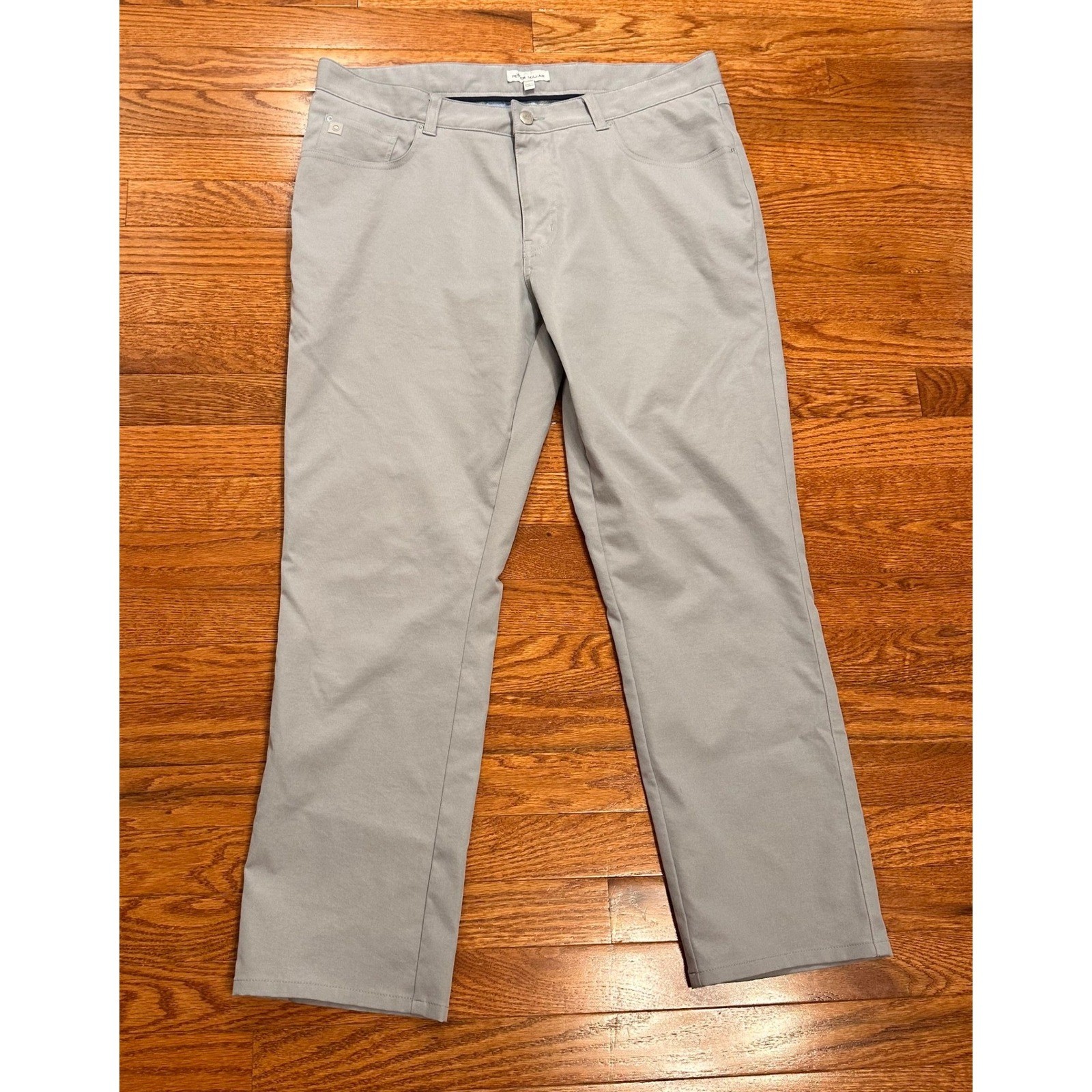 Peter Millar eb66 Performance Five Pocket Pants Fits Mens 36×28 Gale Gray Golf