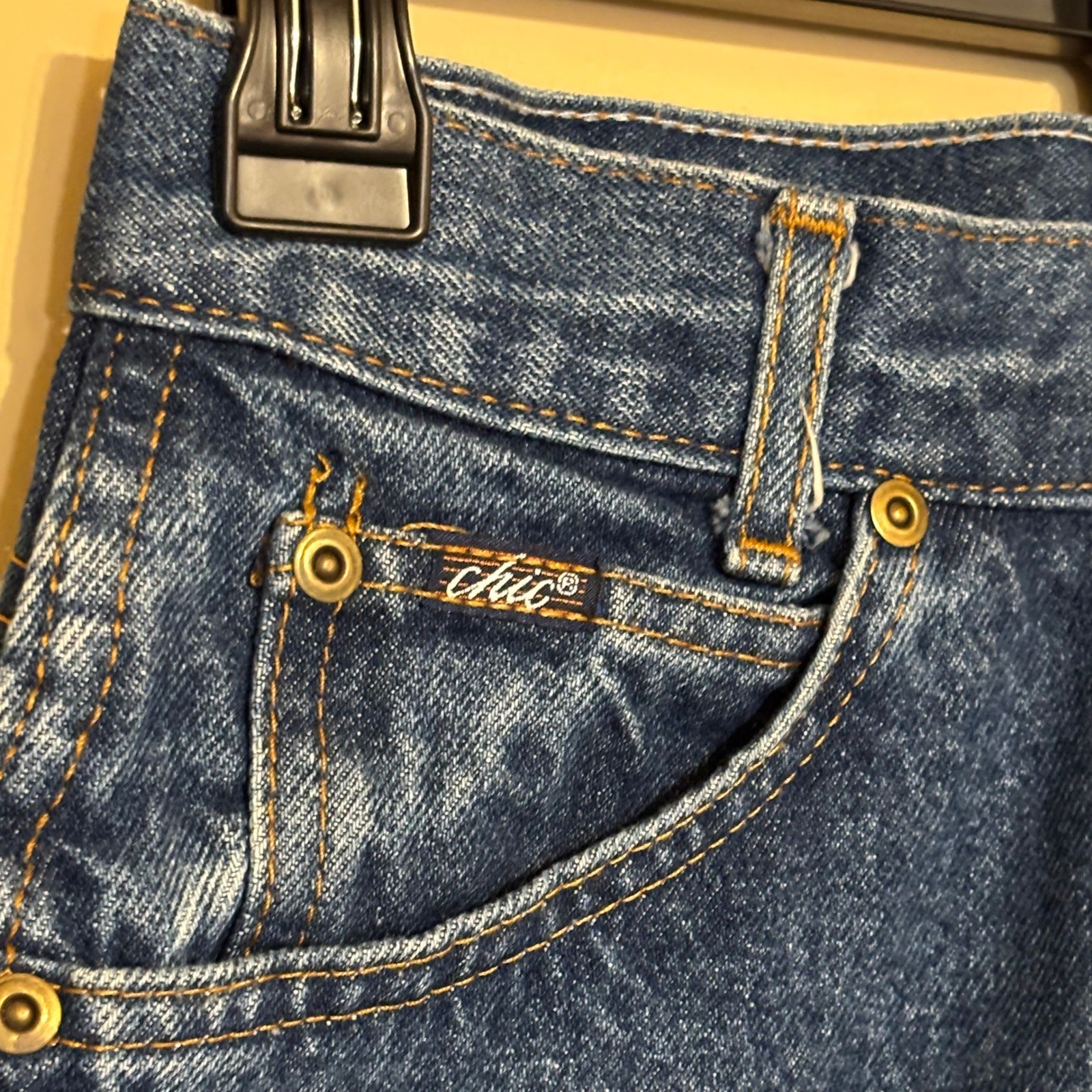 NOS Chic Relaxed Classic High Waisted Mom Jeans Blue Denim 100% Cotton Size 8P