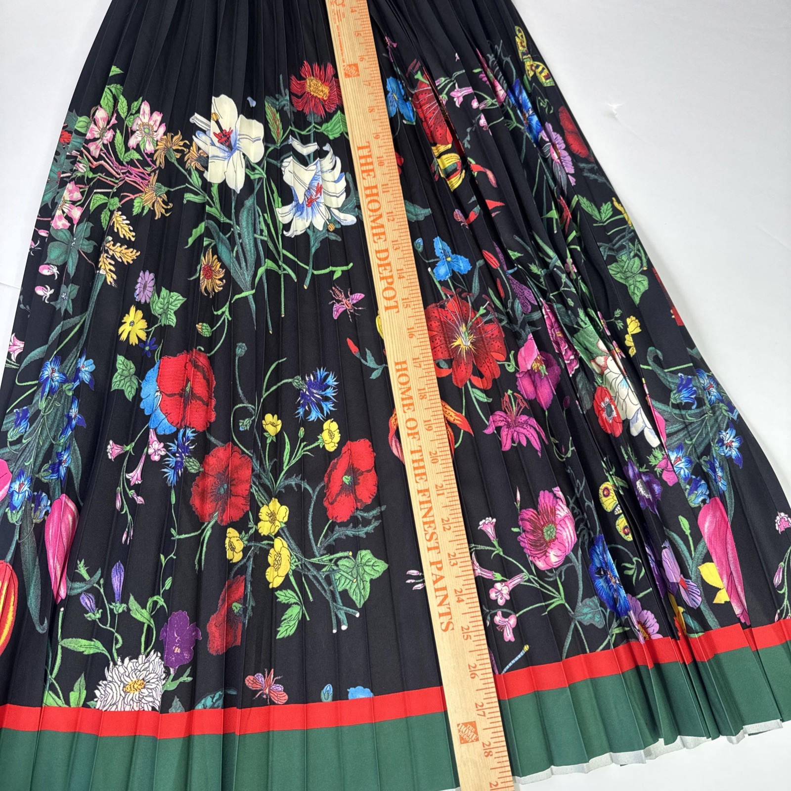 Dalia MacPhee Bold Floral Pleated Midi Dress Womens M Spring Wedding Bloomcore
