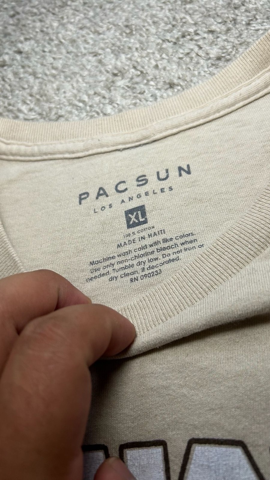 PacSun Beige Los Angeles City of Angels Graphic T-Shirt Size XL