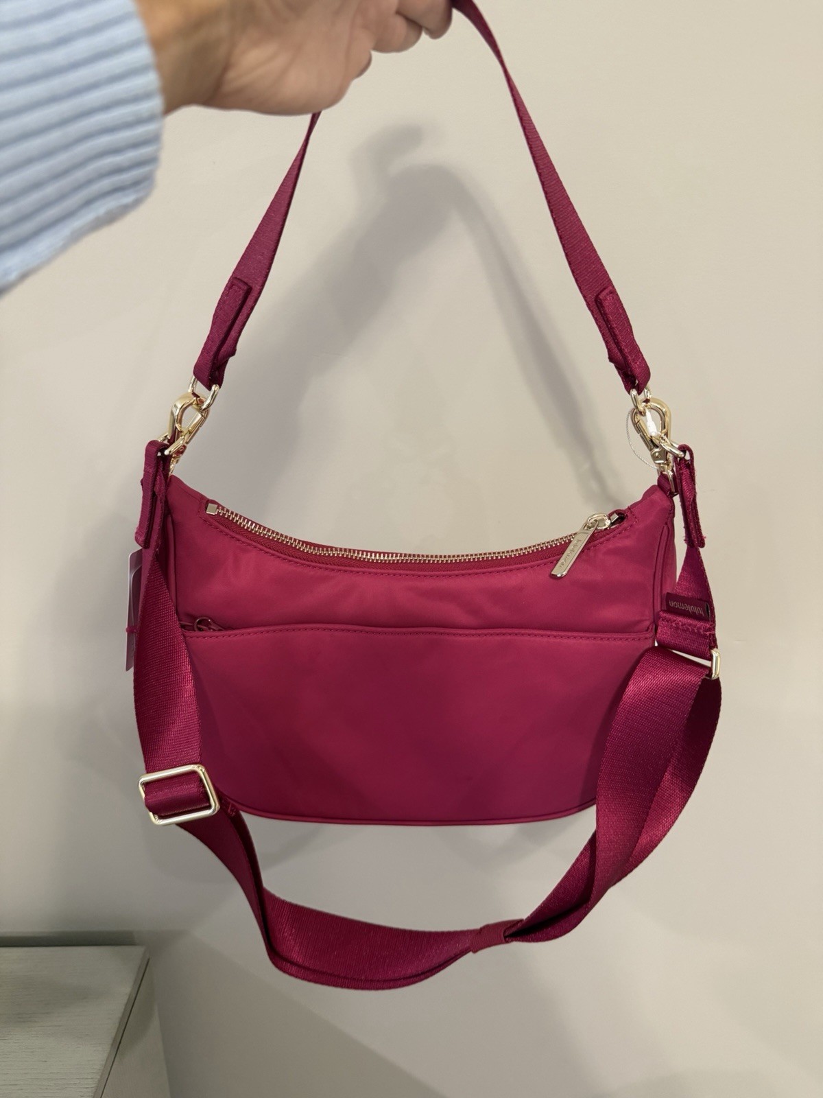 Lululemon City Essentials Small Shoulder Bag NWT Berry Rumble *sold out color *