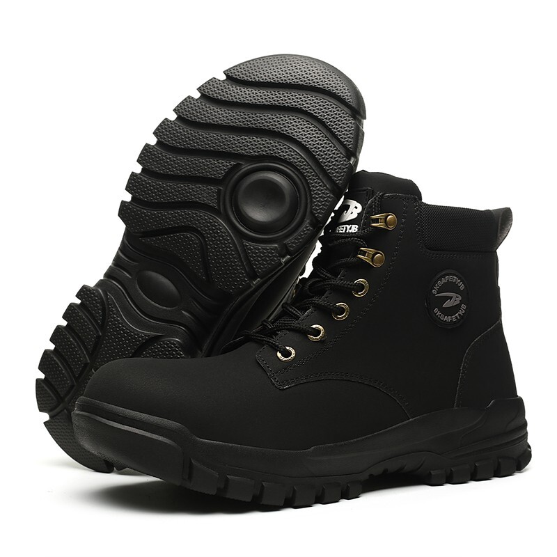 Waterproof Men’s Safety Work Boots Steel Toe Shoes Anti Impact And Anti-Puncture